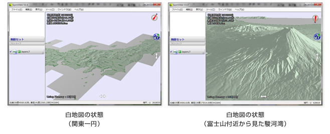 白地図画像を表示した例